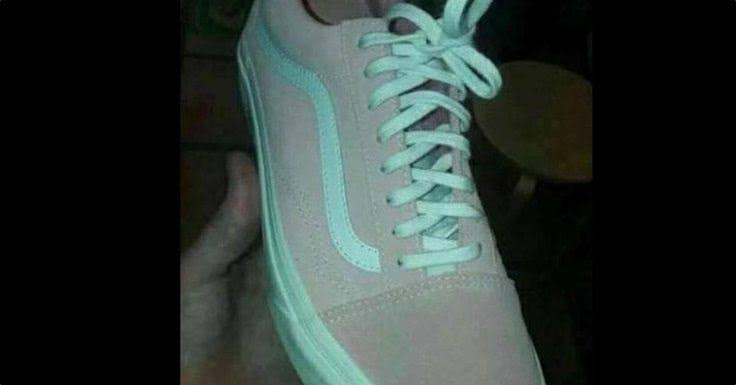 例のスニーカー - ピンク, グレー