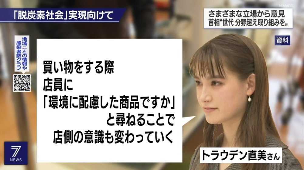 店側の意識も変わっていく - トラウデン直美, 環境に配慮した商品ですか, 脱酸素社会