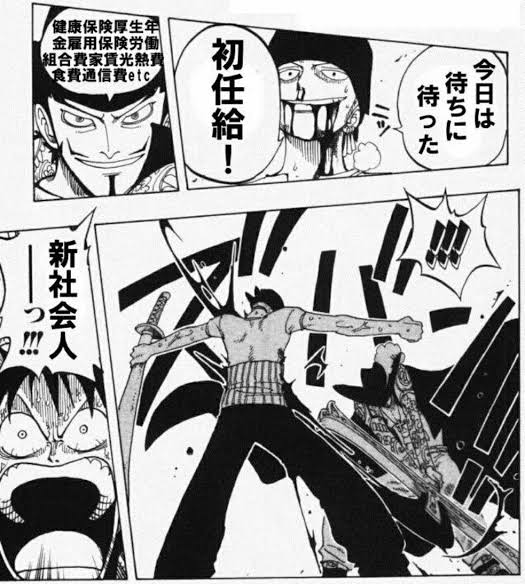 新社会人 - ワンピース, 初任給